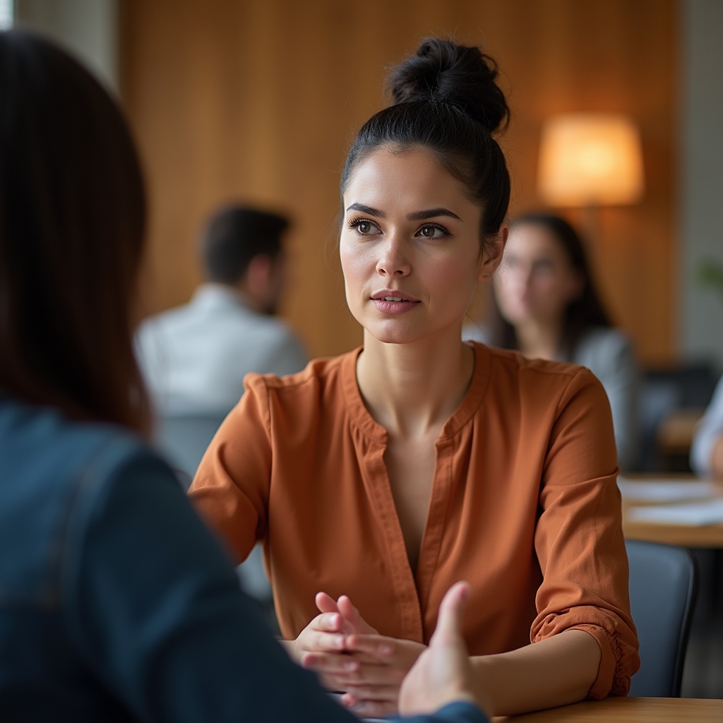 Participant individual exersând o conversație dificilă cu un coleg de atelier